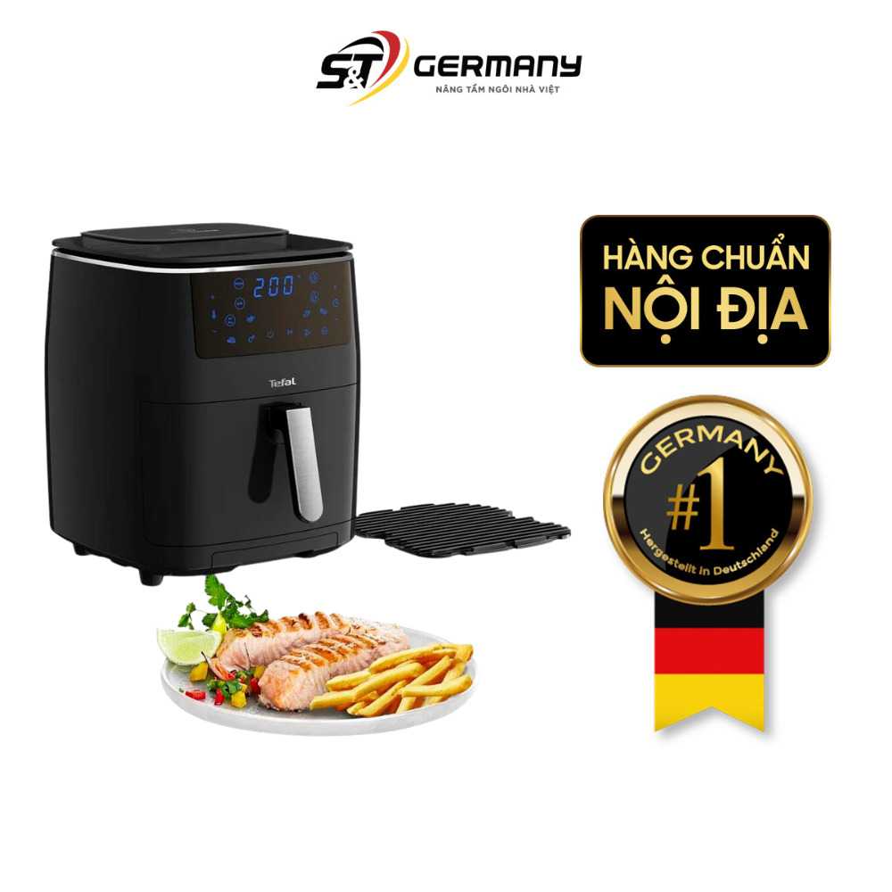 Nồi chiên không dầu kiêm hấp, nướng TEFAL FW2018 3in1 6,5L màu đen