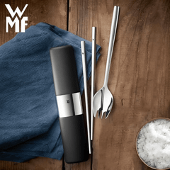 Hộp giữ nhiệt WMF 2 ngăn (300 + 200ml) + Set đũa thìa kèm hộp đựng