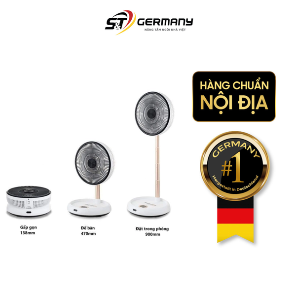 Quạt gấp gọn tích điện thông minh Elegant Germany nội địa Đức