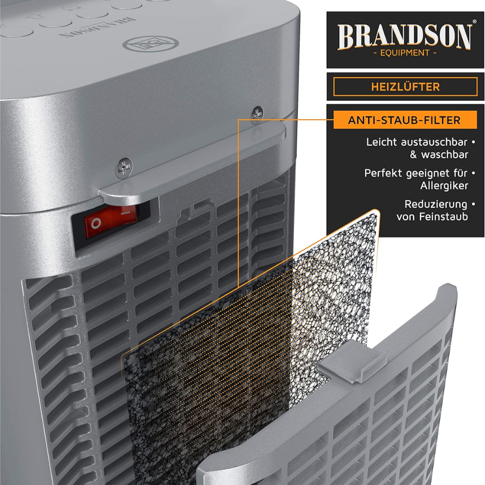 Quạt sưởi gốm Brandson 3in1 2000 W màu bạc