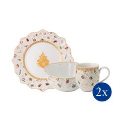 Set 6 đồ ăn sáng Toys Delight Villeroy and Boch phiên bản Giáng sinh made in Germany