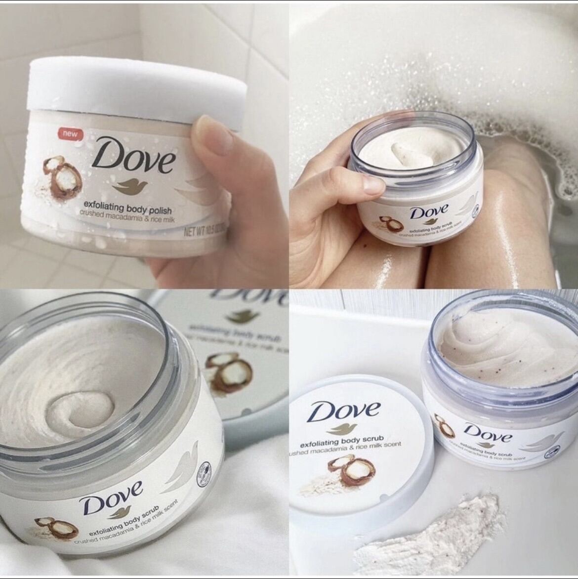 Tẩy da chết Dove Maca đức