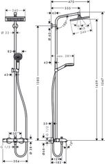 Sen cây Hansgrohe 3 in 1 27298000 bát vuông