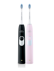 Set 2 bàn chải điện Philips Sonicare HX6232/41 màu đen và màu hồng