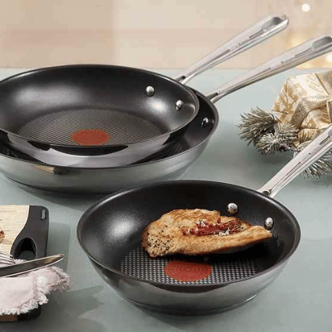 Set 3 chảo chống dính tefal jamie oliver 20-24-28cm