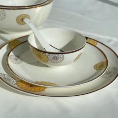 Set bát sứ Imperial 50 món hoa đồng tiền