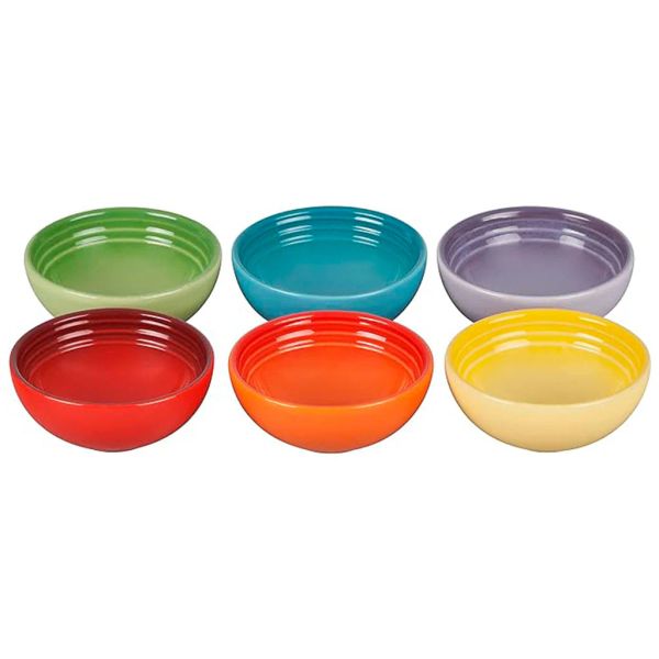 Sét 6 bát chấm cầu vồng LeCreuset