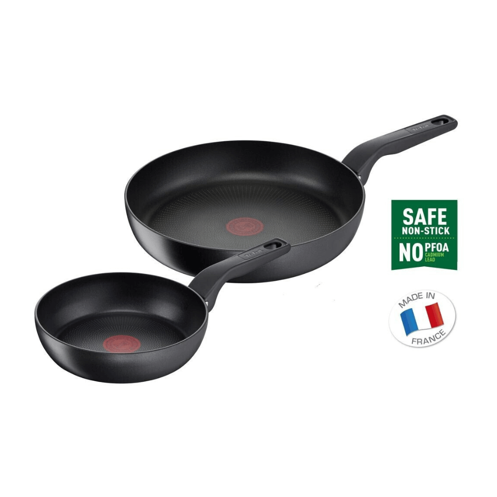 Set 2 chảo chống dính TEFAL Hard Titanium Pro G28990 24 + 28cm