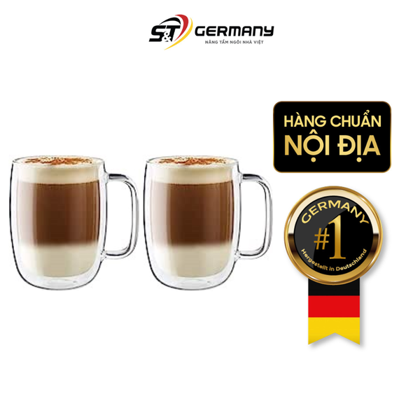 Set 2 cốc ZWILLING Sorrento Plus Latte-Macchiato 450 ml có quai cầm