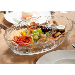 Set 2 đĩa pha lê Bohemia Tulip 36cm