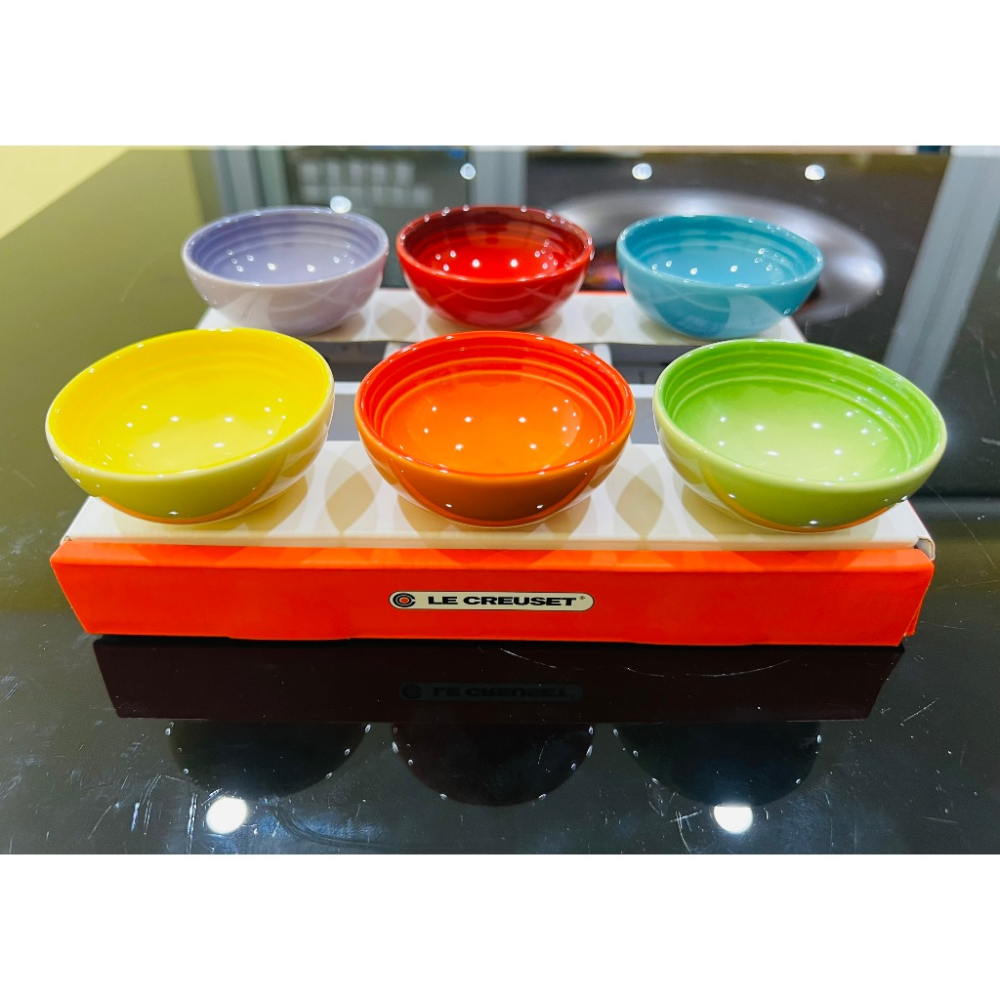 Set 6 bát chấm cầu vồng LeCreuset