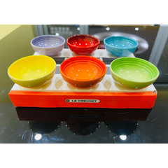 Set 6 bát chấm cầu vồng LeCreuset