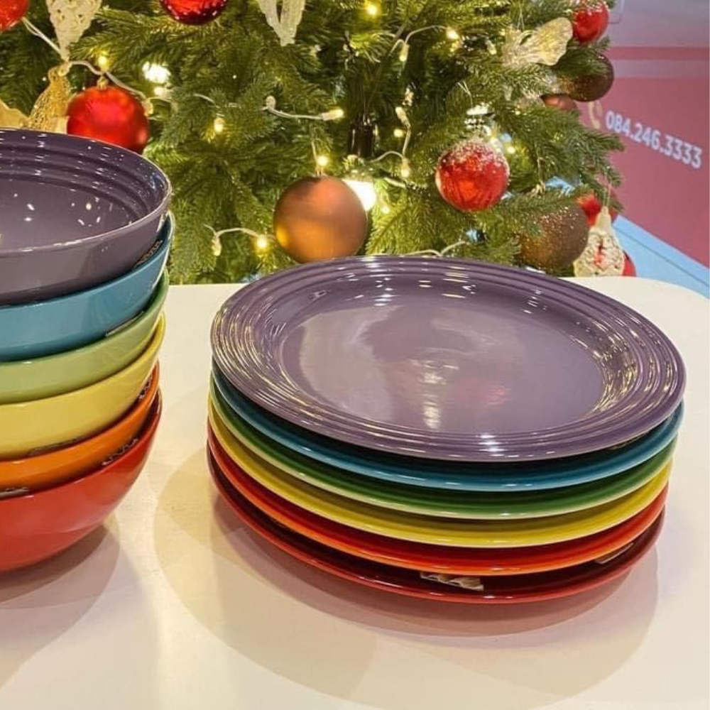 Set 6 đĩa Lecreuset cầu vồng 22 cm