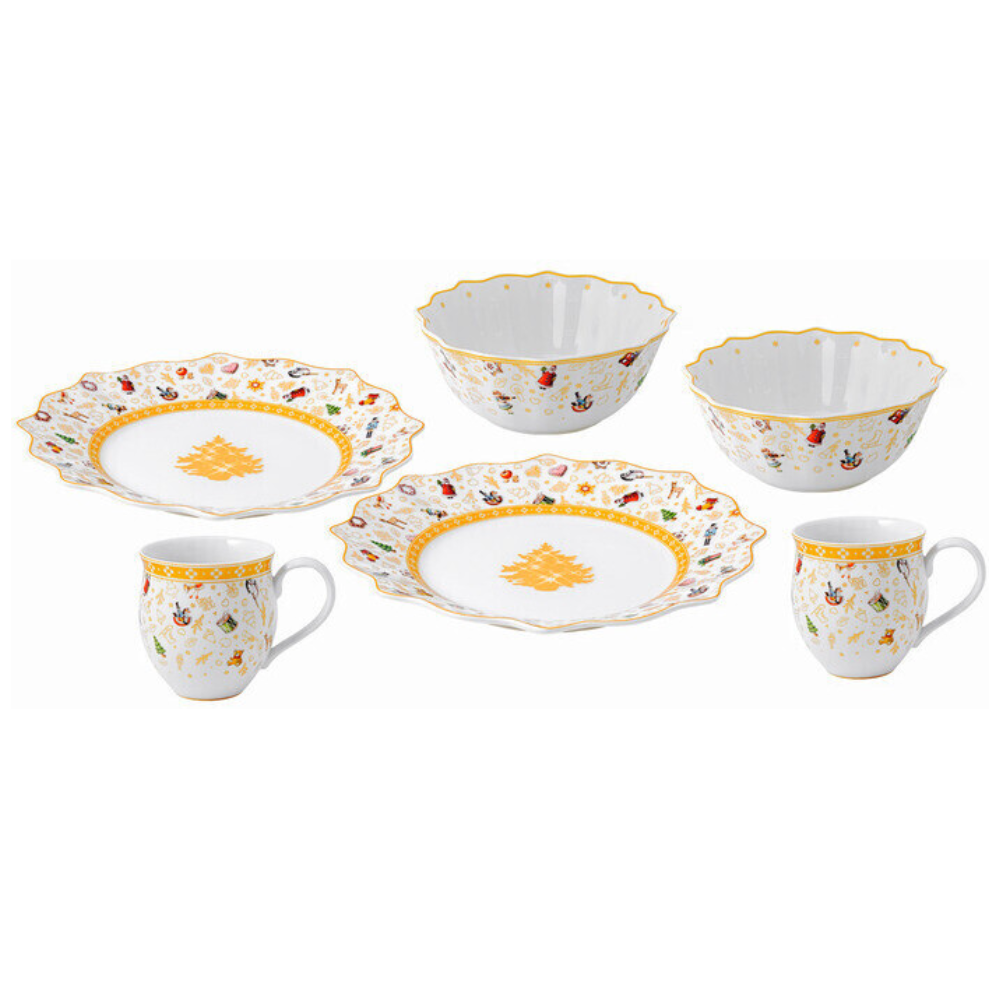 Set 6 đồ ăn sáng Toys Delight Villeroy and Boch phiên bản Giáng sinh made in Germany