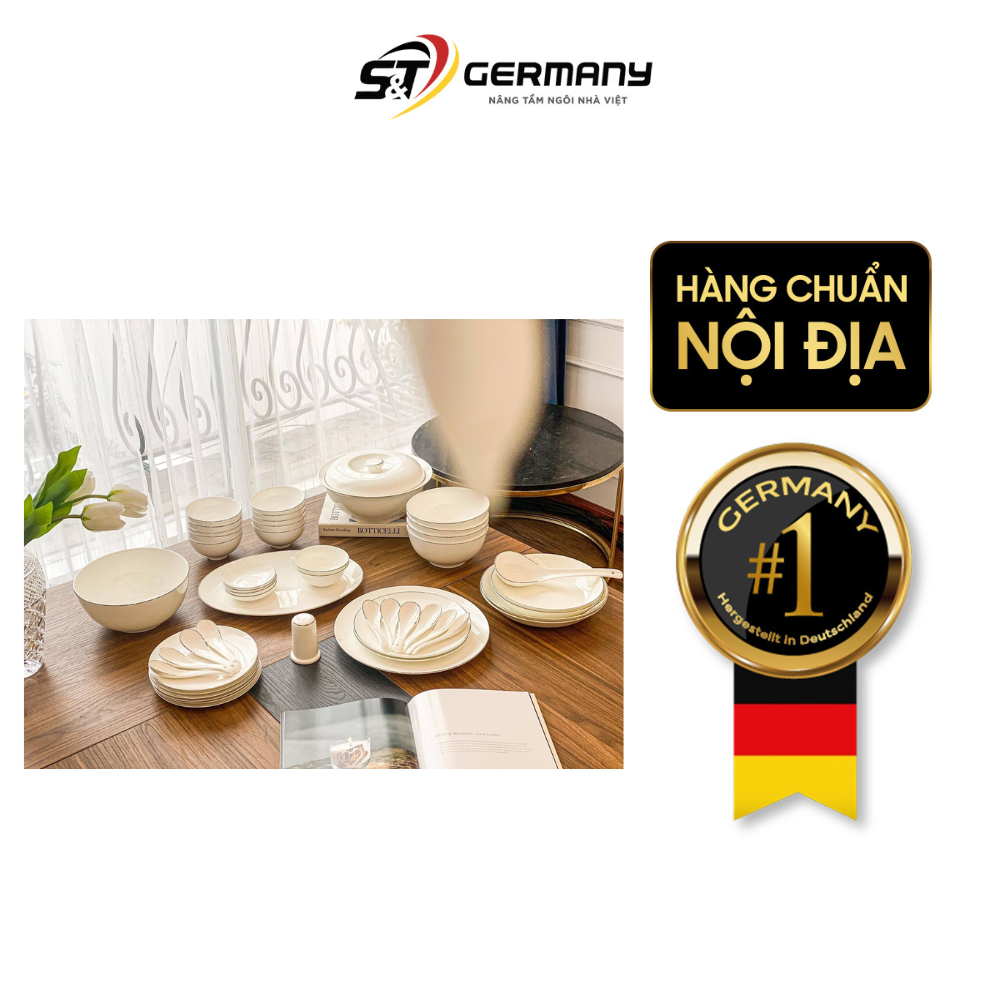 Set bát sứ Imperial 50 món viền bạc