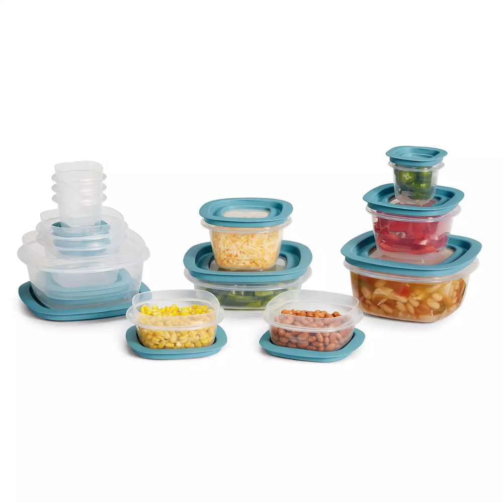 Set hộp Rubbermaid loại nắp xanh 38 món