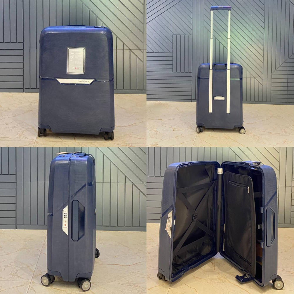 Vali Samsonite Magnum Spinner size cabin (màu xanh Dark Blue) made in EU