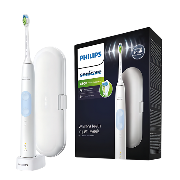 Bàn chải điện Philips Sonicare 4500 HX6839/28 màu trắng kèm hộp đựng du lịch