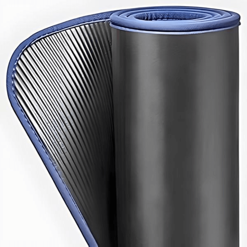 Thảm tập Yoga Adidas màu đen viền xanh dương