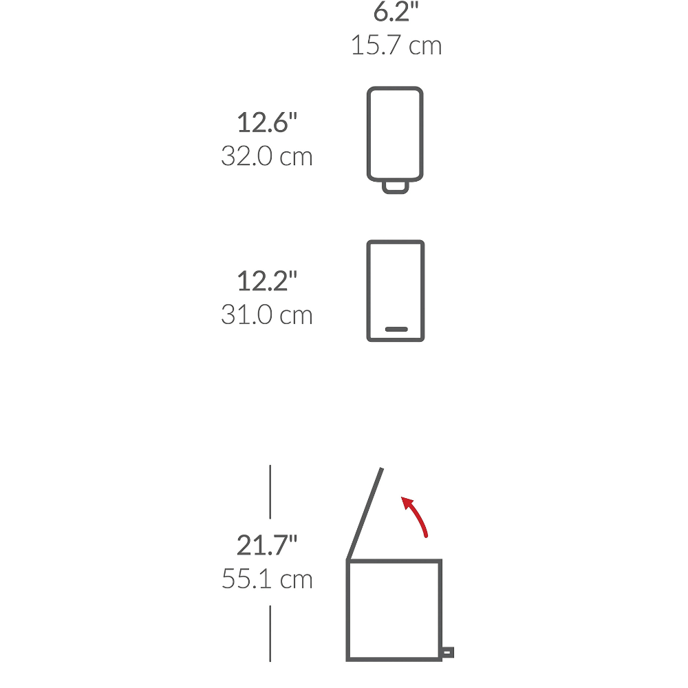 Thùng rác Simplehuman 5 lit màu đen