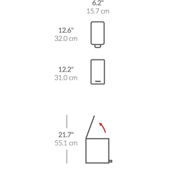 Thùng rác Simplehuman 5 lit màu đen