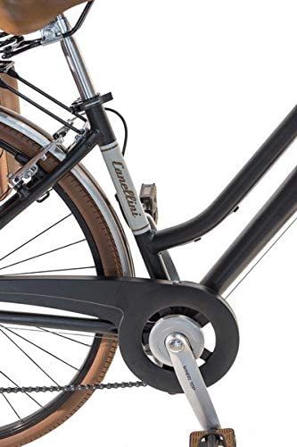 Xe đạp nữ Retro Aluminium Matt size 46 màu đen giỏ mây