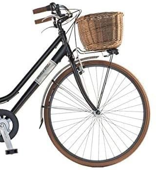 Xe đạp nữ Retro Aluminium Matt size 46 màu đen giỏ mây