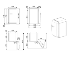 Tủ lạnh SMEG FAB5RBL5 màu đen