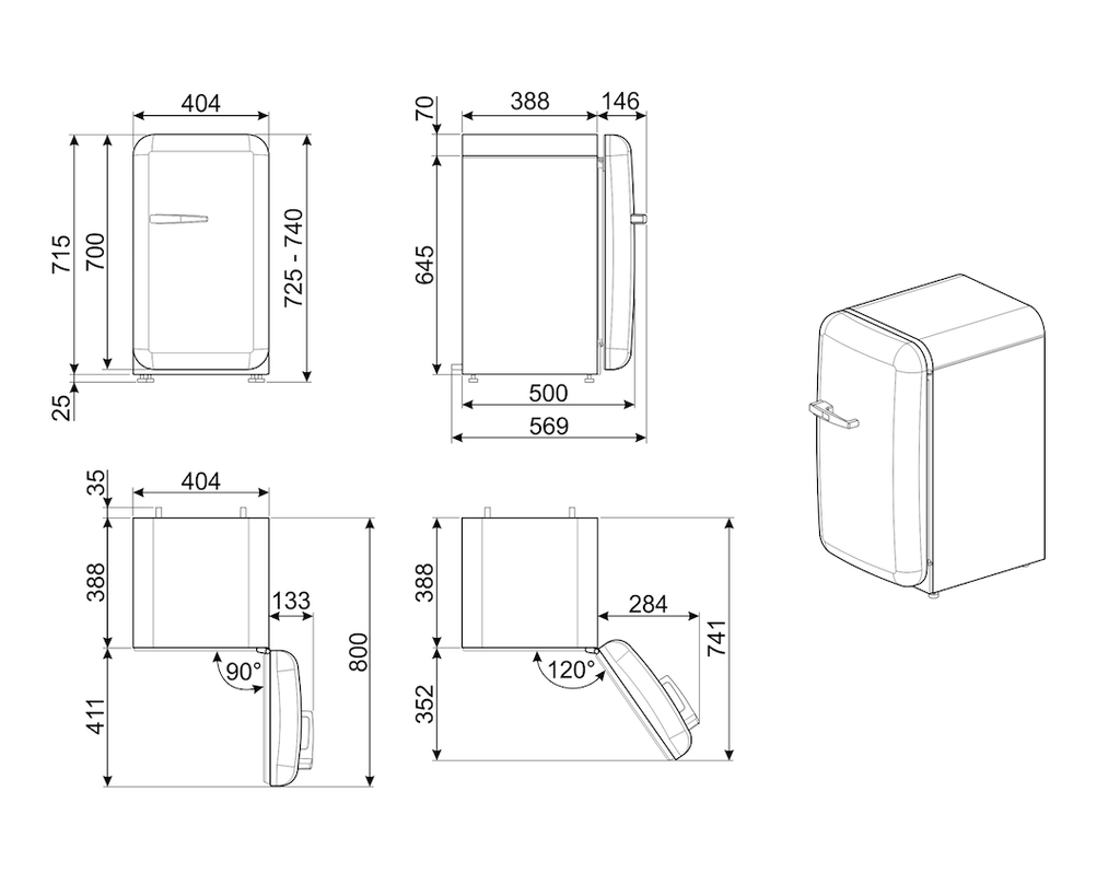 Tủ lạnh SMEG FAB5ROR5