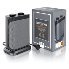 Quạt sưởi gốm Brandson 1500W màu đen bạc