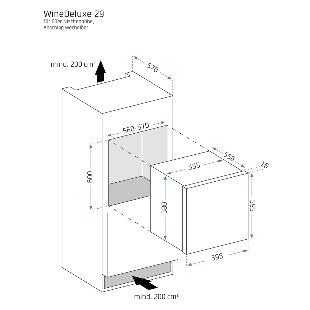 Tủ rượu vang CASO WineDeluxe E29 29 chai