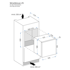 Tủ rượu vang CASO WineDeluxe E29 29 chai