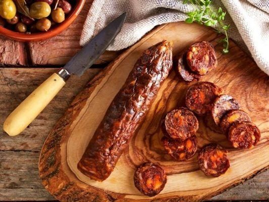 Xúc xích Jamonprive Chorizo Serrano Paprikawurst Naturdarm Artysán ganz, 400 g ( Xúc xích Salami Chorizo TBN 400g date 4/11/2021)