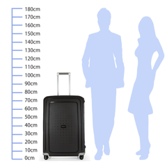 Vali Samsonite S cure size 24 (màu đen) made in EU nội địa Đức