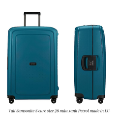 Vali Samsonite S cure size 28 màu xanh Petrol made in EU