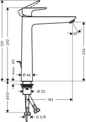 Vòi chậu Hansgrohe Talis E240 71716000