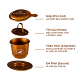  Phin nhôm cà phê - Màu đồng ánh kim 