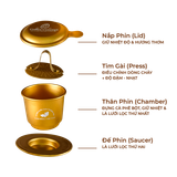  Phin nhôm cà phê - Màu vàng ánh kim 