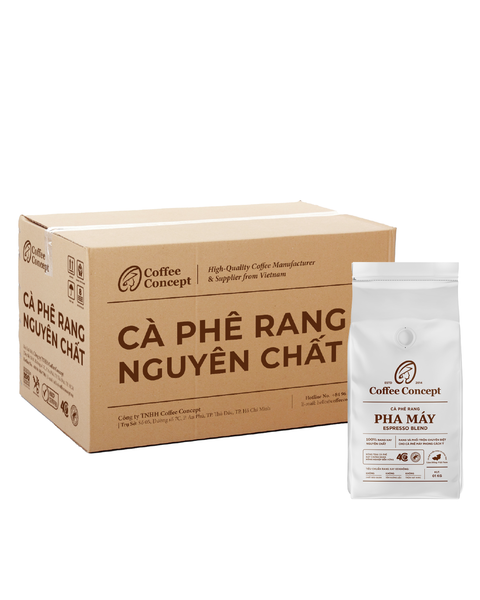  Cà phê rang PHA MÁY gói 1000G (dùng cho kinh doanh) 