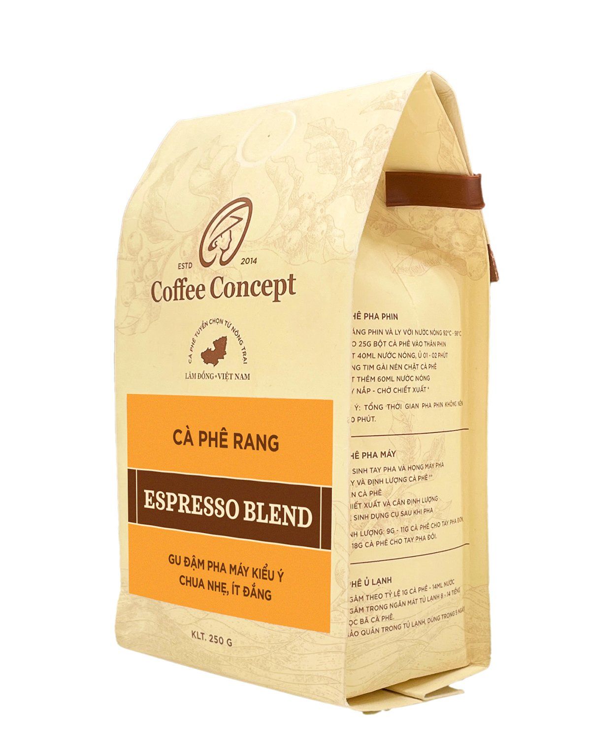  Cà phê rang ESPRESSO BLEND - Gói 250G/500G 