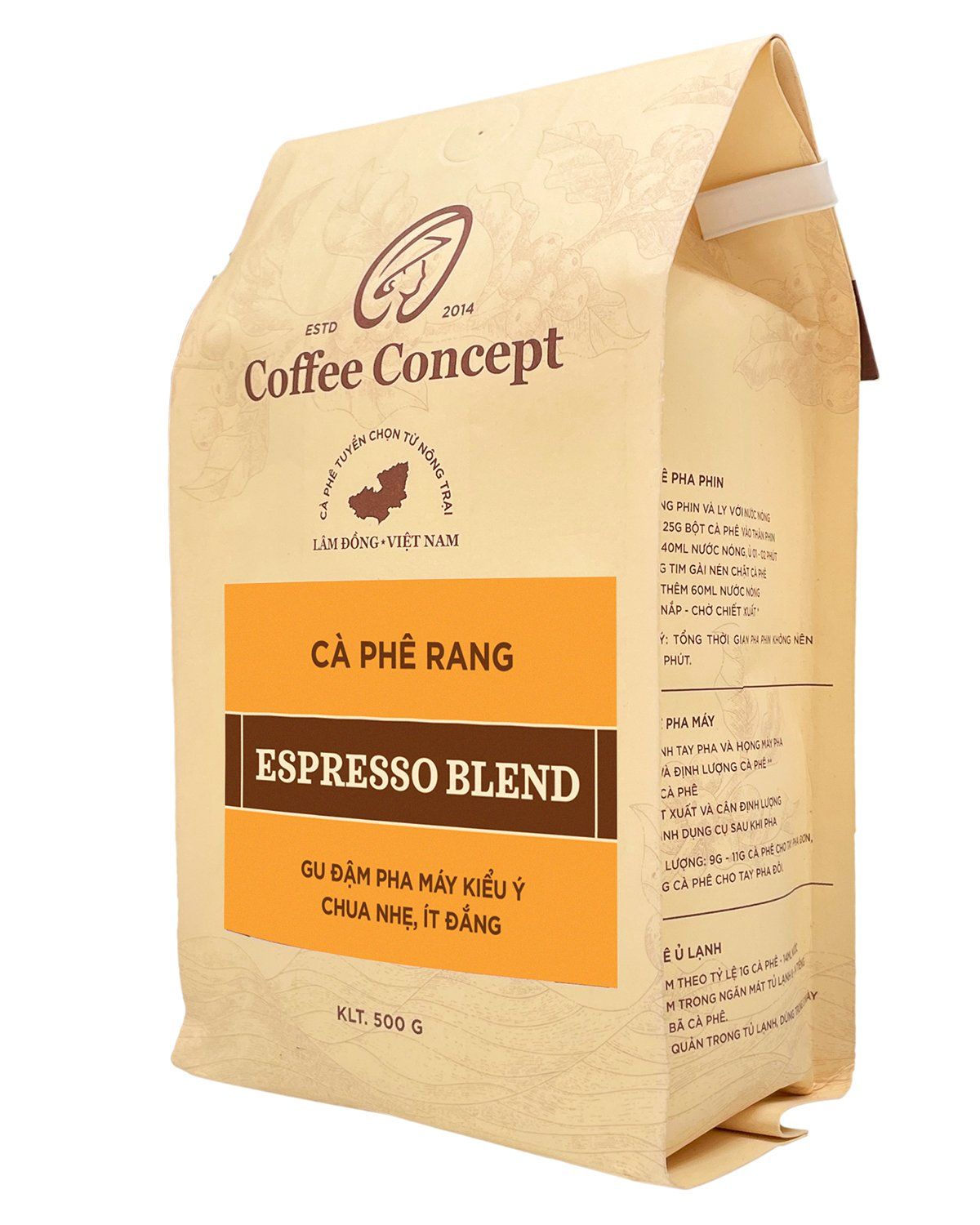  Cà phê rang ESPRESSO BLEND - Gói 250G/500G 