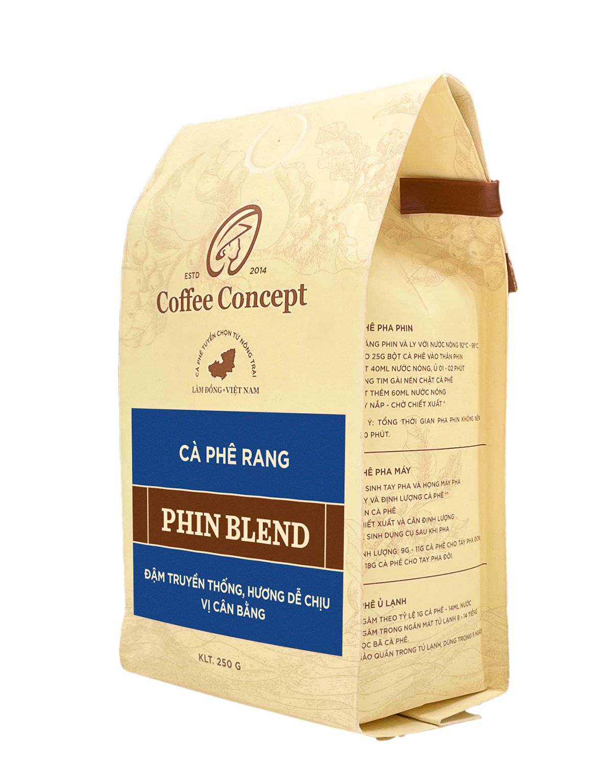  Cà phê rang PHIN BLEND - Gói 250G/500G 