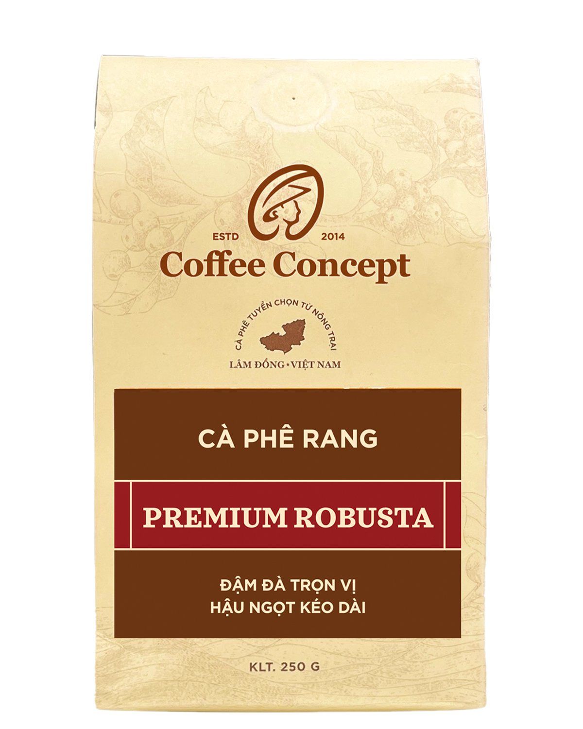  Cà phê rang PREMIUM ROBUSTA - Gói 250G/500G 