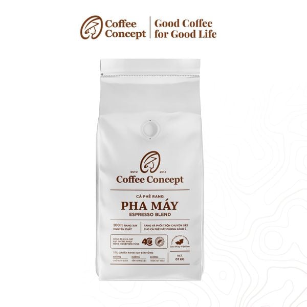  Cà phê rang Pha Máy (Espresso Blend) 1000Gr - Hạt 