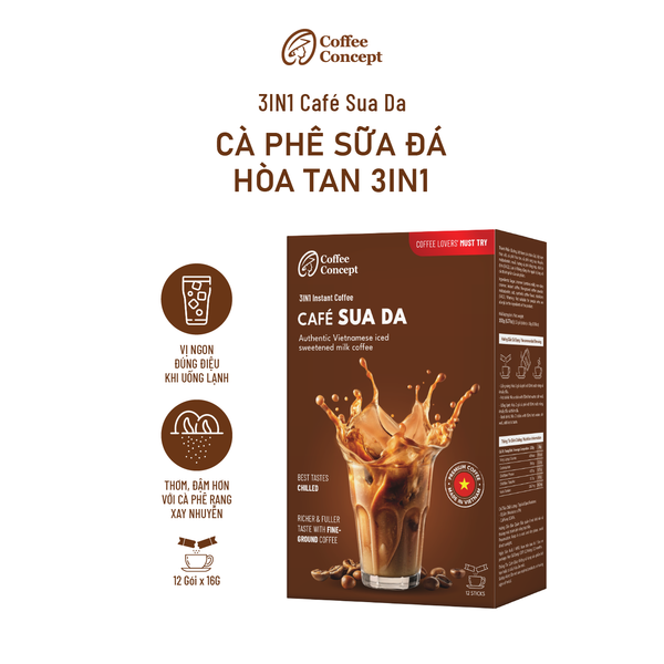  3IN1 Café Sua Da - Cà Phê Sữa Đá Hòa Tan 3IN1 
