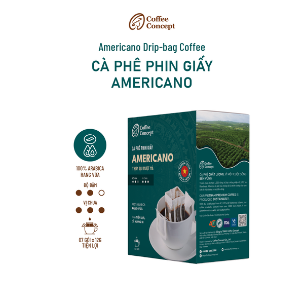  Cà Phê Phin Giấy Americano - Americano Drip-bag Coffee 