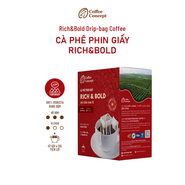  Cà Phê Phin Giấy Rich&Bold - Rich&Bold Drip-bag Coffee 