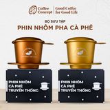  Phin pha cà phê màu Đồng Ánh Kim 