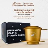  Phin pha cà phê màu Vàng Ánh Kim 