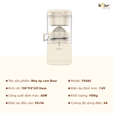  Máy Vắt Cam, Ép Trái Cây Tự Đông Bear ZZJ-F45A5 
